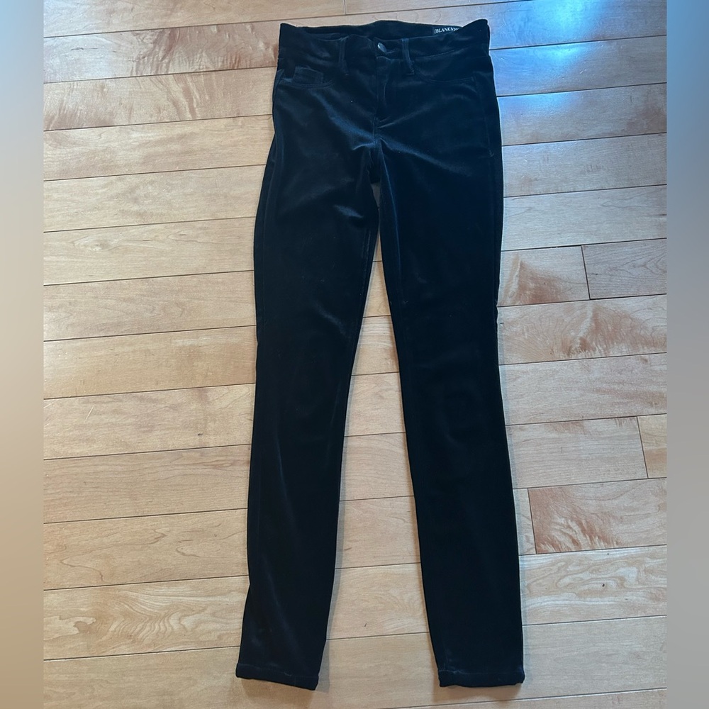 Blank NYC Black Velvet Skinny Pants